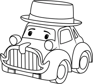 Certainly! How about rephrasing it to: "Musty from the animated series Robocar Poli"? Coloring Page