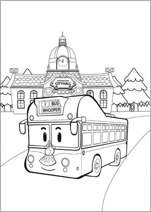 Whopper from Robocar Poli Coloring Page