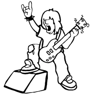 Fantastic Musician Coloring Page