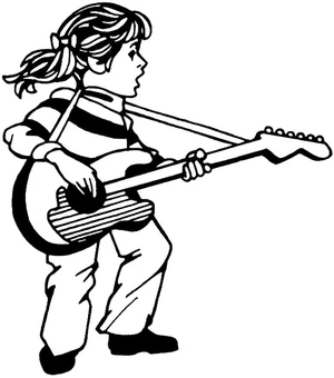 Tiny Musician Coloring Page