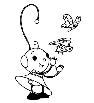 Zoe the Cute Polie Coloring Page