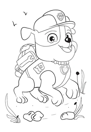 Adorable Rubble Coloring Page
