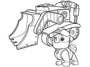 Free Rubble from Paw Patrol Coloring Page