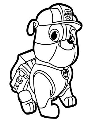 Printable Rubble Paw Patrol Coloring Page Coloring Page