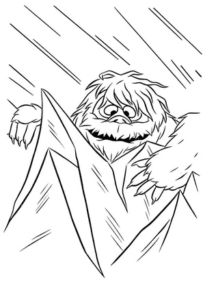 Rudolph's Abominable Snowman Coloring Page