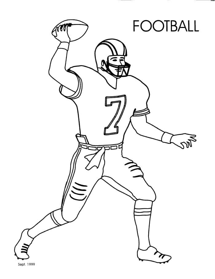American Football Game Coloring Page