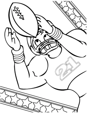 American Football Player Coloring Page Coloring Page