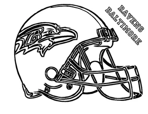 Baltimore Ravens Football Helmet Coloring Page Coloring Page