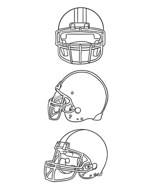 Football Helmets Coloring Page