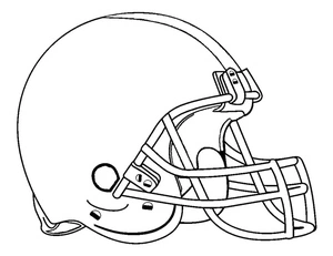 Helmet for American Football Coloring Page