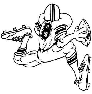 Picture of an American Football player Coloring Page