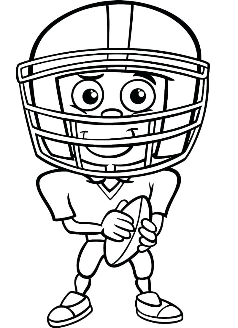 Young Footballer Coloring Page
