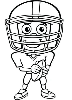 Young Footballer Coloring Page