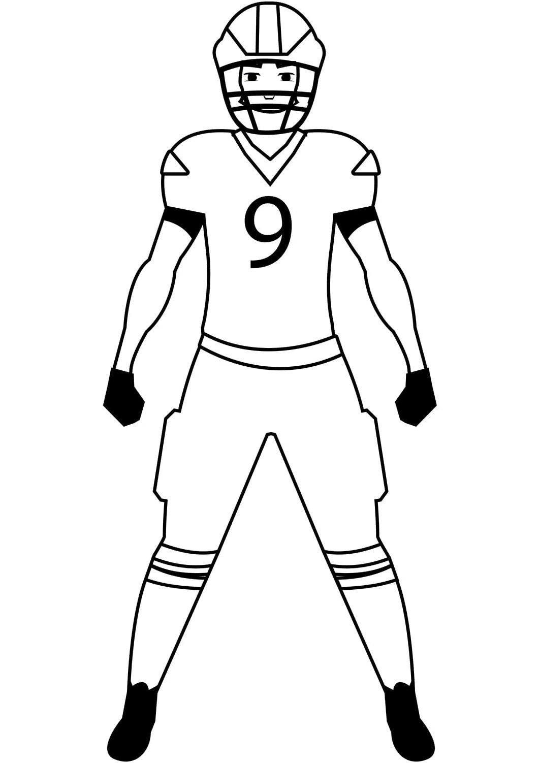 Player on a Rugby team Coloring Page