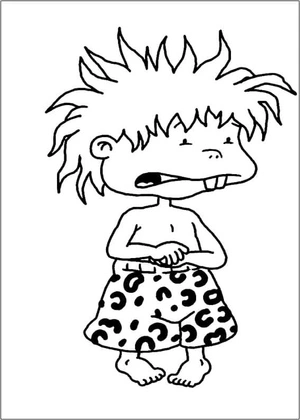 Chuckie's new look: Glasses Off Coloring Page