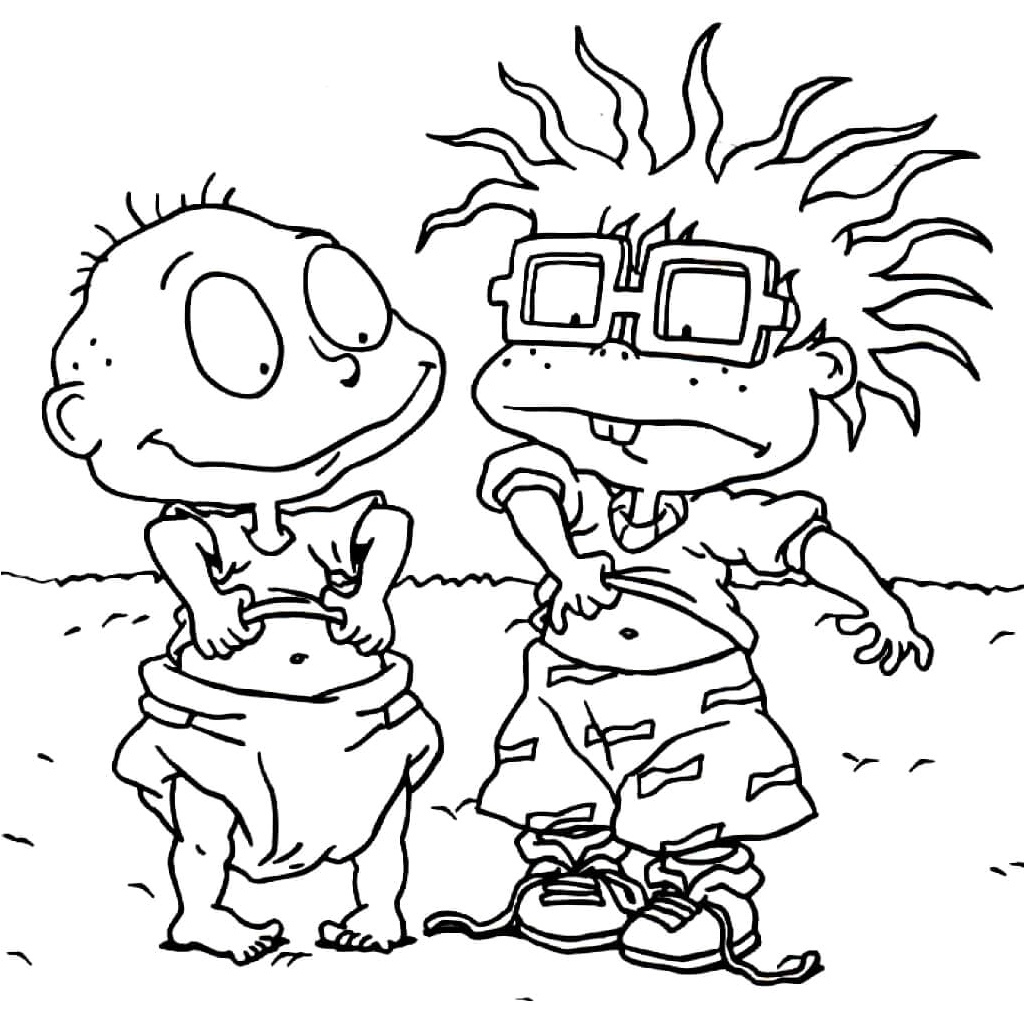 Tommy and Chuckie Coloring Page