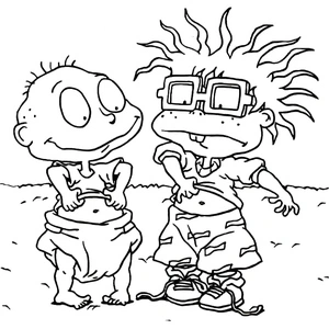 Tommy and Chuckie Coloring Page