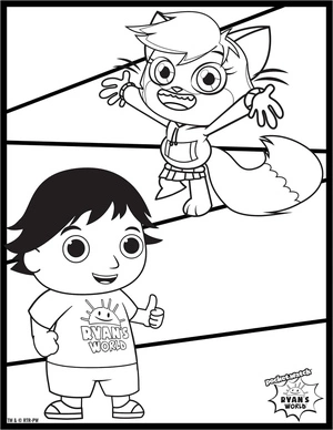 Alpha Lexa and Ryan Coloring Page