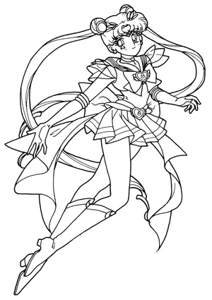 Amazing Sailor Moon Coloring Sheet Coloring Page