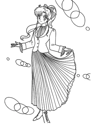 Makoto Kino from the Sailor Moon series Coloring Page
