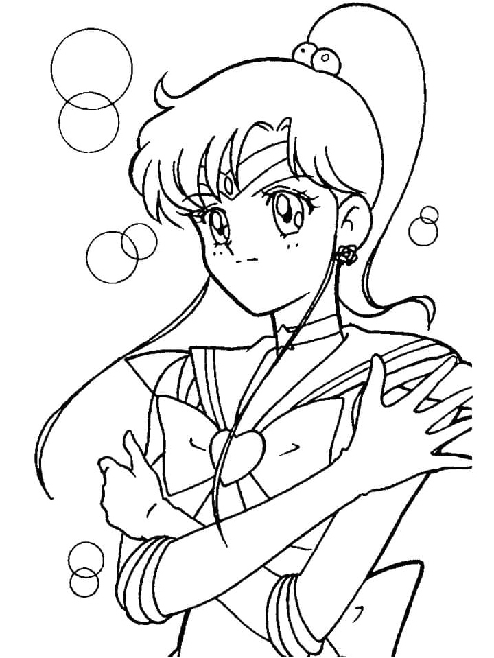 Sailor Jupiter Coloring Page from Sailor Moon Coloring Page