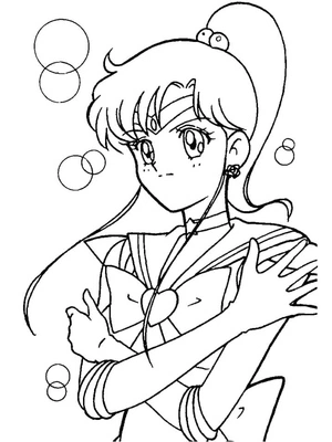 Sailor Jupiter Coloring Page from Sailor Moon Coloring Page