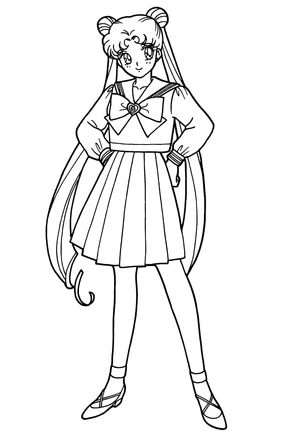 Sailor Moon's Usagi Tsukino Coloring Page