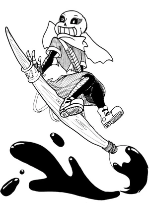Printable Coloring Page of Undertale's Character - Sans Coloring Page