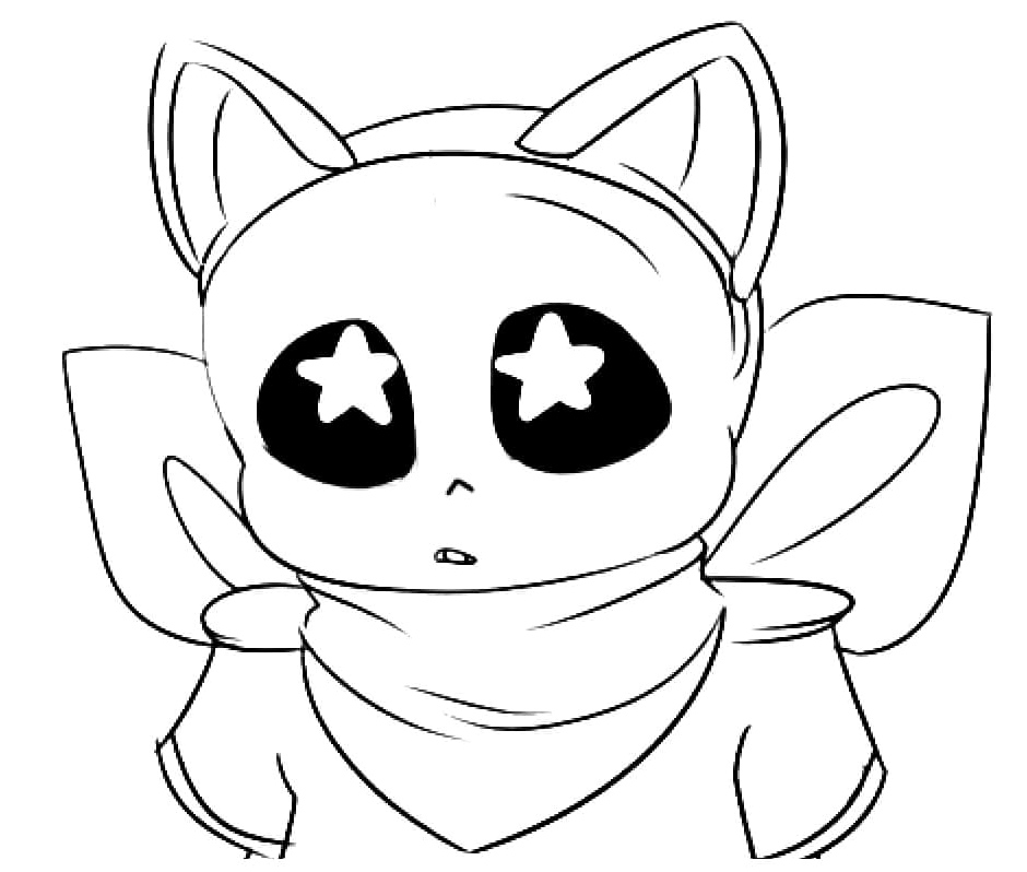 Printable Cute Sans Coloring Page