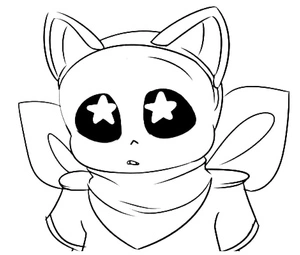 Printable Cute Sans Coloring Page
