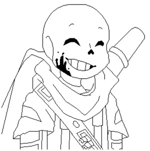 Sans from Undertale Coloring Page