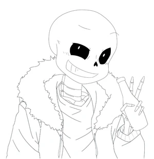 Seven without colors Coloring Page