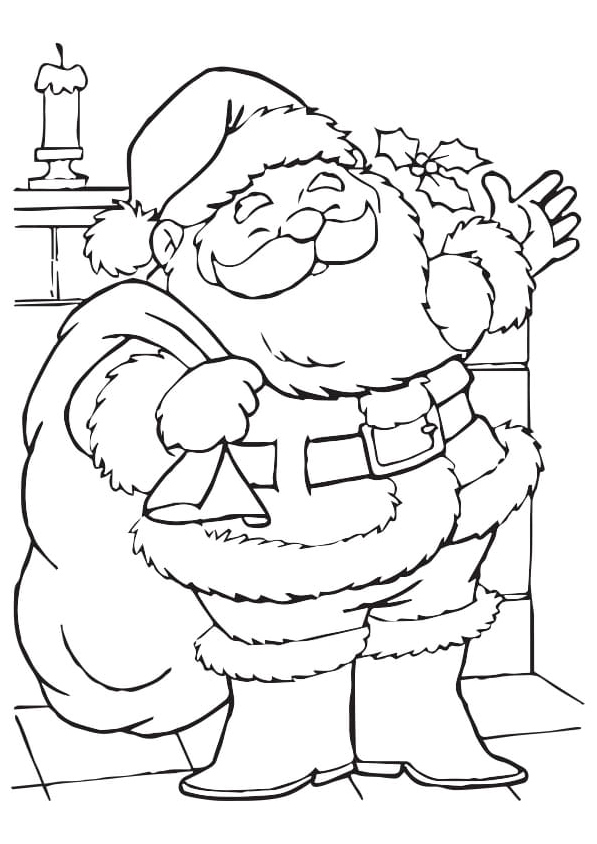 Free Printable Santa Coloring Page Coloring Page