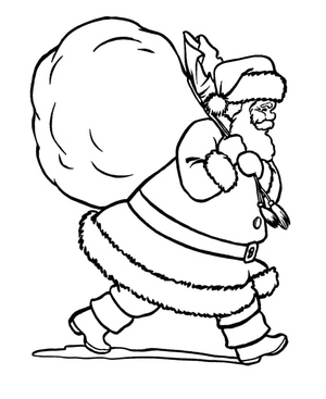 Santa Claus carrying his sack
