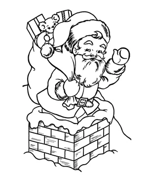 Santa Claus Coloring Page for Kids Coloring Page