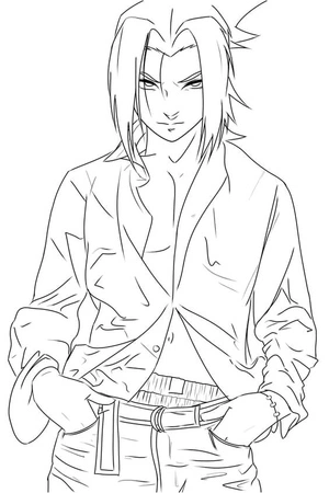 Real Life Sasuke Coloring Page