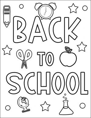 School Days Coloring Page 1 Coloring Page