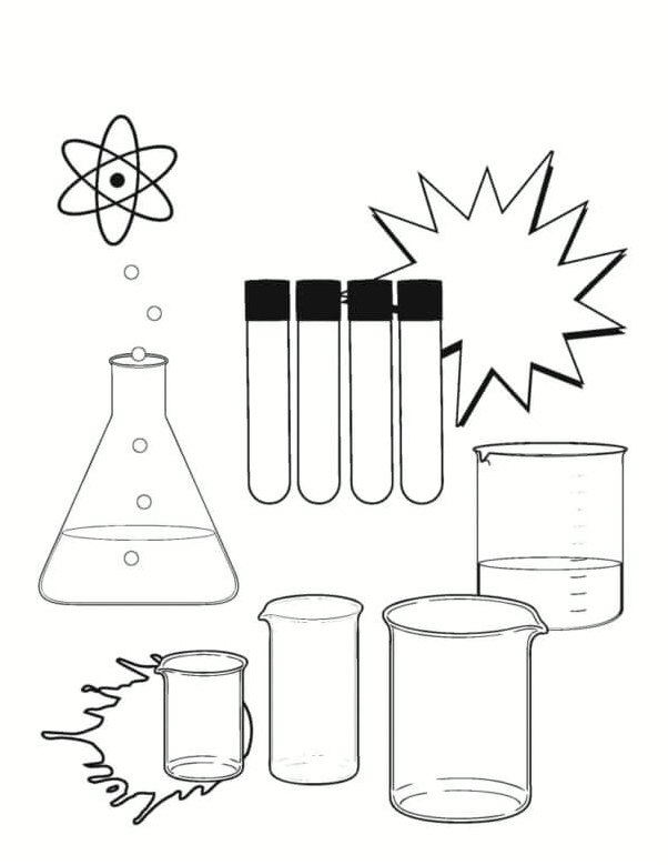 Accessories Experiment Coloring Page