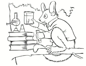 Squirrel's Dream of Becoming Human Coloring Page