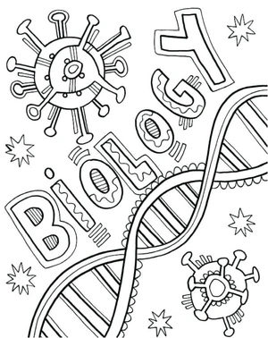 The study of all living things is known as biology. Coloring Page