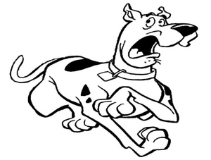 Scared Scooby Doo Coloring Page