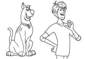 Scooby-Doo and Shaggy's Adventure Coloring Page