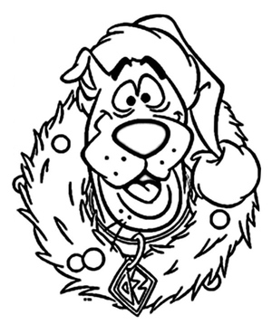 Scooby Doo dressed as Santa Claus