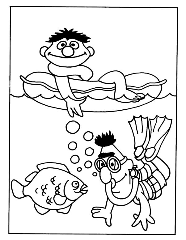Aquatic Fun Coloring Page