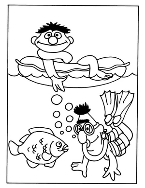 Aquatic Fun Coloring Page