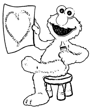 Coloring Elmo