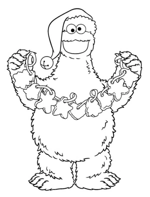 Monster Cookie Coloring Page