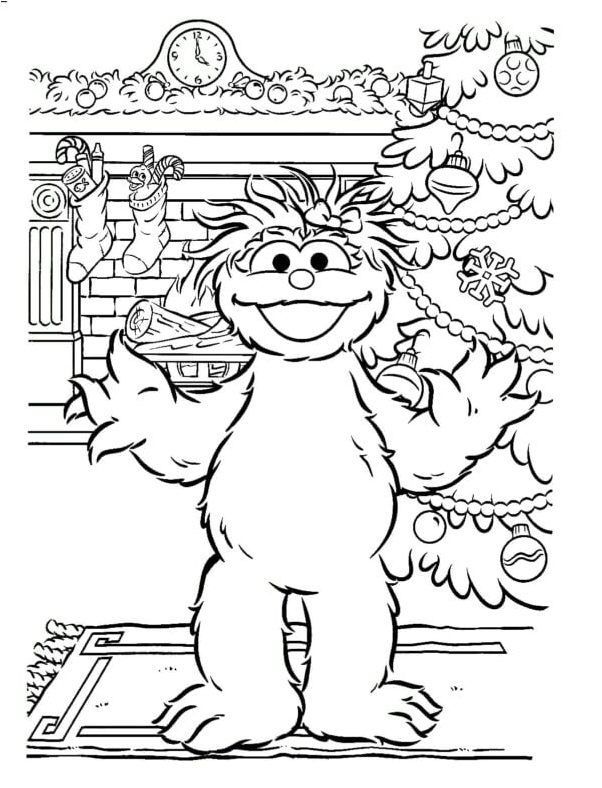 The Decorated Christmas Tree Coloring Page