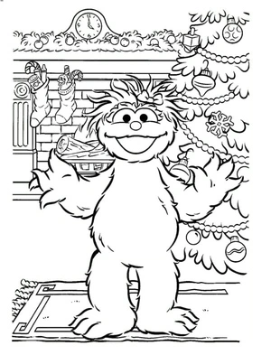 The Decorated Christmas Tree Coloring Page