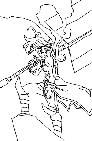 Chill Meliodas Coloring Page